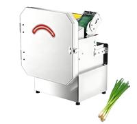 Trancheuse de légumes commerciale, coupe-échalotes électrique à grande vitesse avec convoyeur, port d'alimentation de 70 mm pour oignons, pommes de terre, tomates, citron et plus encore