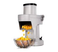 Trancheuse de légumes électrique, trancheuse automatique avec moules à dés de 10 mm, épaisseur réglable de 2 à 4 mm, base antidérapante pour une préparation efficace des aliments