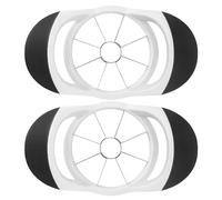 Trancheuse de Pomme, Coupe Pomme Acier Inoxydable, Pomme Séparateur en 8 Tranches, Coupe Pomme en Quartier, Pèle Découpe Epluche Pomme pour Fruit Core Slice, Poires, Pomme de Terre (2pcs Blanc)
