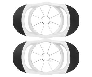 Trancheuse de Pomme, Coupe Pomme Acier Inoxydable, Pomme Séparateur en 8 Tranches, Coupe Pomme en Quartier, Pèle Découpe Epluche Pomme pour Fruit Core Slice, Poires, Pomme de Terre (2pcs Blanc)