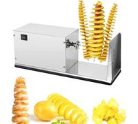 Trancheuse de pommes de terre en spirale en acier inoxydable commercial pour frites, machine de découpe de légumes pour la maison, la cuisine et le restaurant, tour de pommes de terre électrique