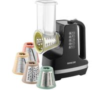 Sencor SSG 4301BK - Râpe électrique multifonction avec 5 accessoires, 150 W, silencieuse, design ergonomique et facile à nettoyer