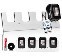 trand Support mural pour 4 batteries Makita I Support de batteries pour Makita avec matériel de montage - Support de batteries robuste pour l'ordre dans l'atelier et le garage - Fabriqué en Allemagne
