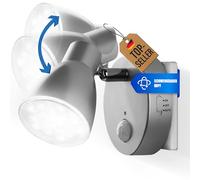 Trango Lampe LED de sécurité orientable, fonction automatique directement 230 V, veilleuse avec détecteur de mouvement