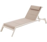 Transat ALLURE Lin Argile 2 roues - Aluminium traité époxy, Texaline matelassée Hespéride