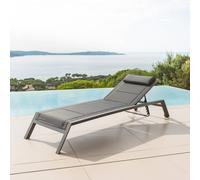 Transat ALLURE Poivre Graphite 2 roues - Aluminium traité époxy, Texaline matelassée Hespéride