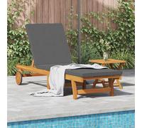 vidaXL Bain de soleil en acacia massif non pliable H. 30 cm L. 199 cm Marron