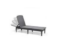 Transat Bain de soleil Allibert by KETER JAIPUR en résine imitation rotin tressé gr Graphite G