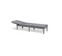 Transat Bain de soleil Allibert by KETER Jaipur en résine imitation rotin tressé Gri gris G
