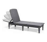Transat Bain de soleil Allibert by KETER JAIPUR en résine imitation rotin tressé gr Graphite G
