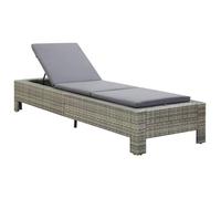 Transat Bain De Soleil Avec Coussin Gris Résine Tressée Helloshop26 02_0012195 Multicolore