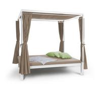 Transat - Blumfeldt Senator - pare-soleil - 2 pers. 188x208x205 cm - Bain de soleil - Polyeste - Chaise Longue - Cadre acier - Taupe