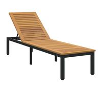 Transat Bois d'Acacia Massif Relaxation en extérieur réglable de Jardin vidaXL v