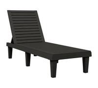 Transat Chaise Longue Bain De Soleil Lit De Jardin Terrasse Meuble D'extérieur 155 X 58 X 83 Cm Polypropylène Noir Helloshop26 02_0012783 Multicolore