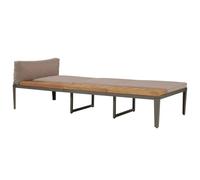 Transat Chaise Longue Bain De Soleil Lit De Jardin Terrasse Meuble D'extérieur Avec Coussins Bois D'acacia Solide Marron Helloshop26 02_0012546 Multicolore