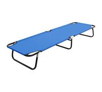Helloshop26 Transat pliant en acier - Bleu