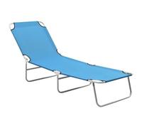 Helloshop26 Chaise longue pliable - Turquoise