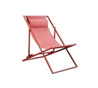 Transat Chilienne PAROS Structure en acier L 63 P 104 H 85 cm Terracotta Rouge