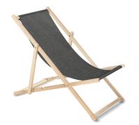 Green Blue GB183M Chaise Longue de Jardin Transat en Bois Melange Noir