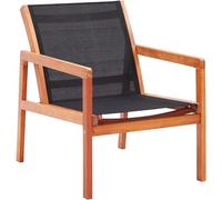 Transat de jardin, fauteuil longue en bois massif d'eucalyptus et en tissu Textilene, transat, chaise longue, idéal pour l'extérieur, jardin, terrasse, balcon, piscine