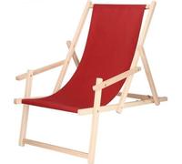 Transat De Jardin - Springos - Chaise Longue Pliante En Bois - Accoudoirs - 3 Positions - 120 Kg Multicolore
