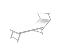 Transat Dossier inclinable Avec toit Crema Outdoor Aluminium Ulisse art. UL01 Personnalisable
