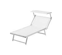 Transat Dossier inclinable Empilable Avec toit Crema Outdoor Aluminium Ulisse Vip art. UV01 Personnalisable