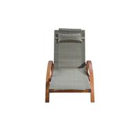 Naari transat en bois et toile pvc gris olive