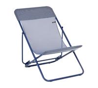 Transat Jardin Pliable - Chilienne Multi-positions : Largeur 58 Cm - Maxi Transat - Batyline® Iso - Bleu Indigo - Lafuma Mobilier