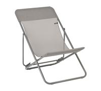 Transat Jardin Pliable - Chilienne Multi-positions : Largeur 58 Cm - Maxi Transat - Batyline® Iso - Gris Terre - Lafuma Mobilier