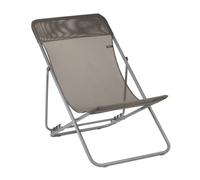 Transat Jardin Pliable - Chilienne Multi-positions : Largeur 58 Cm - Maxi Transat - Batyline® Iso - Marron Graphite - Lafuma Mobilier