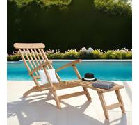 Happy Garden Transat pliant Lombok 153 cm en teck Marron
