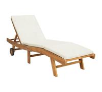 Transat Polyester Marron et Crème, Réglable et Empilable | Polyester durable, dossier réglable, imperméable, résistant aux UV, empilable, idéal pour la terrasse et la piscine