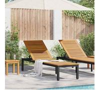 Transat - vidaXL - 4010620 - Bois d'acacia massif - Dossier ajustable - 200x55x35 cm