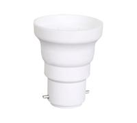 Transformateur de douille B22 vers E27 plastique blanc Max 60W, Tibelec