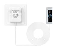 Transformateur de sonnette, 24V 500MA Adaptateur secteur câble transformateur Smart Home accessoires compatibles ring Door Bell Video doorbell 2 Pro (3m white)