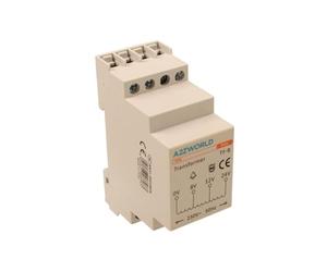 Transformateur de sonnette modulaire, sortie 8 V 12 V 24 V AC, pour interphones et vidéophones, 2 modules DIN, 230 V AC entrée, certifié IEC61588-1, IP20, série TF6 professionnelle