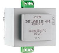 Transformateur Delabie 230/12V en vrac, pour fixation sur rail DIN