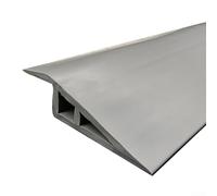 Transition de plancher automatique pour bande de bord, 1 m x 7 cm, garniture de seuil en PVC flexible pour tapis au bois dur, couverture jusqu'à 15 mm, tampon de pente résistant à l'usure, gris