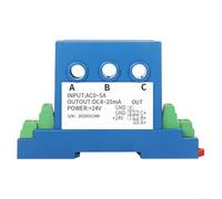 Transmetteur de courant triphasé CA pour systèmes de surveillance de distribution d'énergie avec signaux de sortie 4-20 mA et précision de linéarité de 0,5 % (0-20 A)