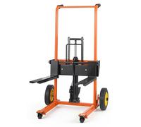 Transpalette élévateur hydraulique, capacité de charge de 205 kg, transpalette avec table élévatrice, hauteur de levage maximale de 1 000 mm, chariot transpalette pliable et portable, orange et noir