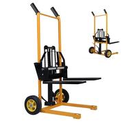 Transpalette Hydraulique Manuel, Empileur de Élévateur de Matériel Levage Maximal de 200 kg, Équipé de avec Pieds Fixes et Fourches Réglables, Hauteur de Levage est de 90 cm Équipement d'entrepôt