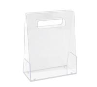 Transparent Acrylic Flower Carrying Box | 25 x 20 x 12 cm 300 g Clear Gift Packaging | Handheld Floral Display Case | Wedding Party Favor Birthday Valentine Presentation Container