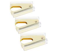 Transparent Arrache-agrafes Acrylique 3 Pièces | Retrait des Agrafes, Format Compact, Finition Or, pour Papiers de Bureau à Maison L’école