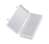 Transparent Plastic Storage Box 15.5cm Lockable Lid | plastic, secure lock mechanism, clear visibility, compact 15.5x6.3x3cm, dust protection