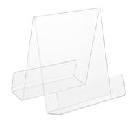 Transparent Présentoir à Livres Double Face, en Acrylique pour Bureau | Rangement Stable, Aspect Simple et Clair, pour Brochures, Documents, Bibliothèque, Comptoir Caisse