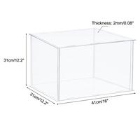 Transparent PršŠsentoir šŠtui Acrylique Bo?te Assembler Antipoussiššre Bo?te Vitrine 40x30x30cm pour Objets Collection Artisanat