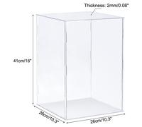 Transparent PršŠsentoir šŠtui Acrylique Bo?te Assembler Transparent Antipoussiššre Bo?te Vitrine 25x25x40cm pour Objets Collection Artisanat