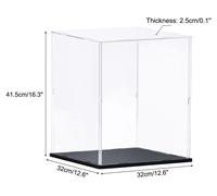 Transparent PršŠsentoir šŠtui Acrylique Bo?te, Assembler Transparente Bo?te Antipoussiššre Vitrine 30x30x40cm pour Objets Collection Artisanat