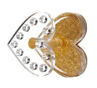 Transparent Support pour Brosse à Ongles PET Cœur en Acrylique | Base Stable, Réduit les Salissures, pour Dotting Tools et Gel Pen, Bureau Manucure, Kit Voyage